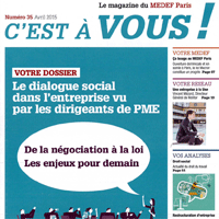  2015 Journal du MEDEF : Restructuration . la part psychologique est essentielle 