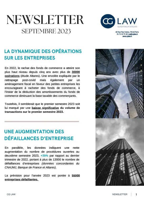 NEWSLETTER – SEPTEMBRE 2023